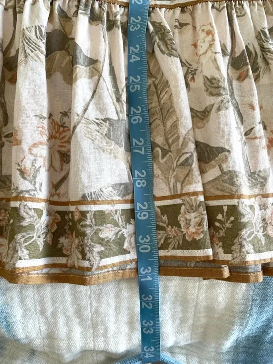 Rachel Zoe Ruffle Tiered Floral Tropical Print Midi Skirt - Picture 10 of 12